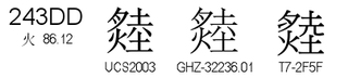 U+243DD
